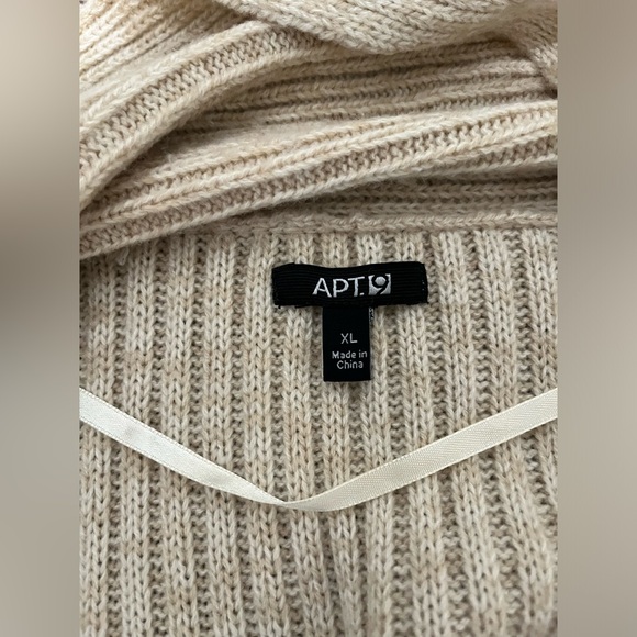 Apt. 9 | Women's Long Sleeve Open Front Cardigan | Cream | XL - Picture 4 of 4